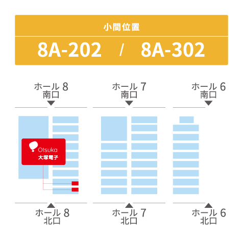 出展ブース「8ホール 8A-202」、「8ホール 8A-302」