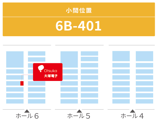 出展ブース「6ホール 6B-401」